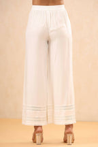 Juniper Women White Rayon Solid Straight Palazzo - Distacart