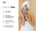 Love Earth Body Wash Jasmine, Green Tea & Charcoal