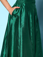 Ahalyaa Women Green & Gold-Toned Printed Co-ords - Distacart