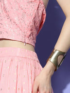 Ahalyaa Embellished Top with Skirt