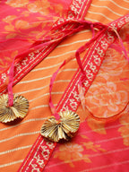 Ahalyaa Orange Striped Ethnic Maxi Dress - Distacart