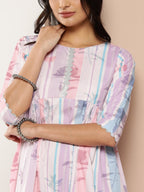 Ahalyaa Women Floral Printed Maxi Ethnic Dress - Distacart