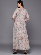 Ahalyaa Women Embroidered Floral Printed Ethnic Dress - Distacart