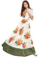 Ahalyaa Printed Pure Cotton Blend Flared Kurta Dress