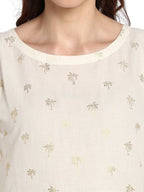 Ahalyaa Women White Printed Fit and Flare Dress - Distacart