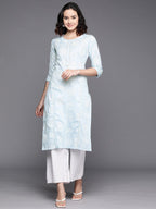 Ahalyaa Floral Block Print Pure Cotton Kurta