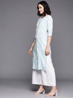 Ahalyaa Floral Block Print Pure Cotton Kurta