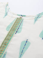 Ahalyaa Printed Embroidered Ethnic Tunic