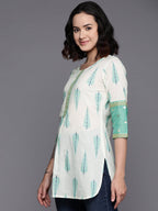 Ahalyaa Printed Embroidered Ethnic Tunic