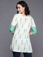 Ahalyaa Printed Embroidered Ethnic Tunic