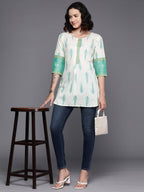 Ahalyaa Printed Embroidered Ethnic Tunic