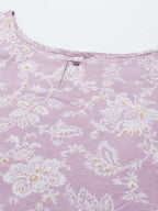 Ahalyaa Floral Printed Pure Cotton Kurta