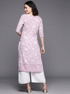Ahalyaa Floral Printed Pure Cotton Kurta