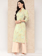 Ahalyaa Women Floral Printed Gotta Patti Crepe Kurta