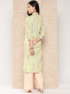Ahalyaa Women Floral Printed Gotta Patti Crepe Kurta