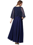 Ahalyaa Women Navy Blue Solid A-Line Layered Beautiful Kurta
