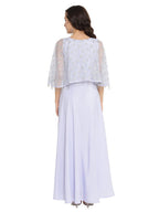 Ahalyaa Women Blue & Silver Printed Maxi Dress
