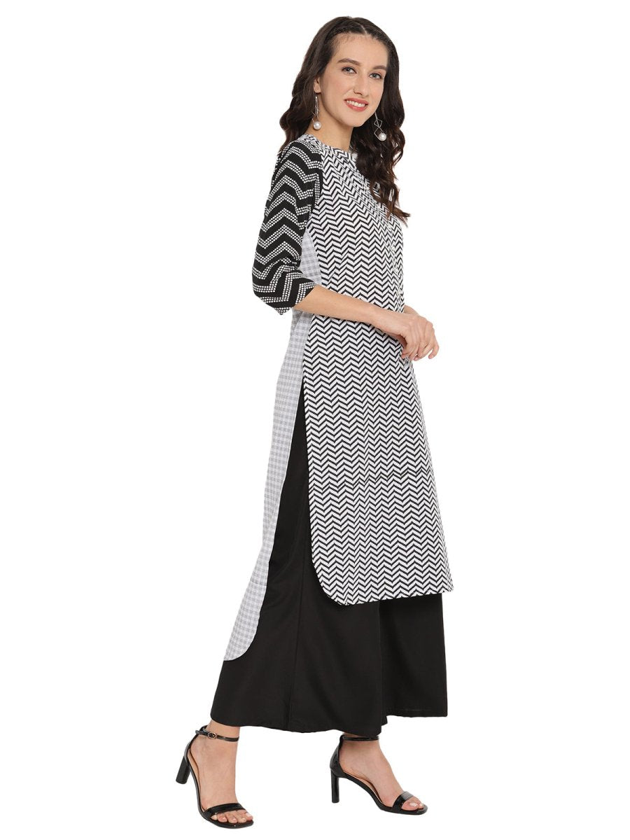 Ahalyaa High Low Hem Printed Kurta