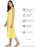 Ahalyaa Women Yellow Solid A-Line Dress