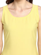 Ahalyaa Women Yellow Solid A-Line Dress