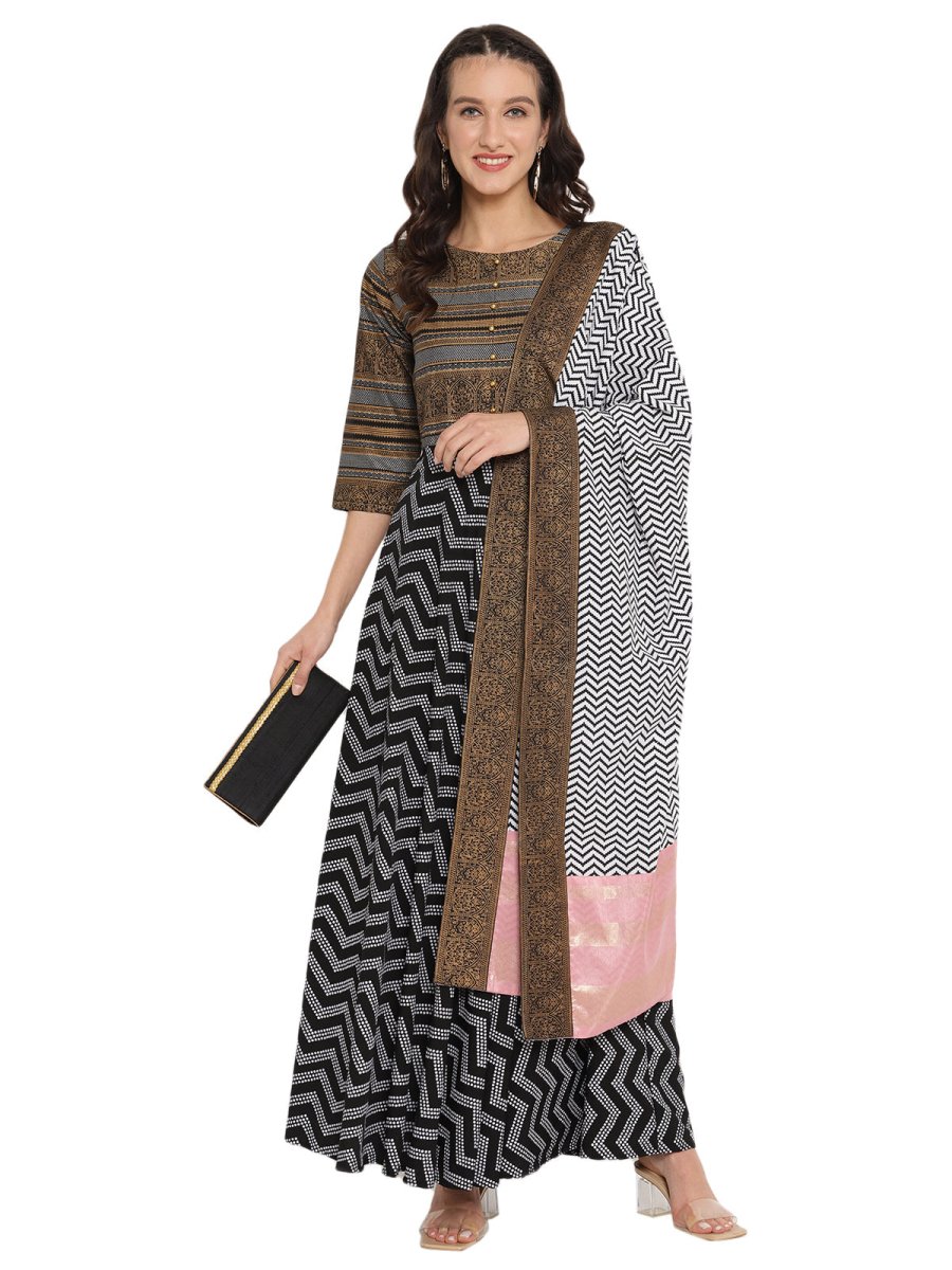Ahalyaa Printed Kurta With Dupatta
