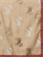 Ahalyaa Women Coral Red Solid A-Line Kurta With Dupatta