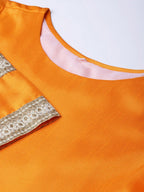Ahalyaa Solid Pleated Kurta with Dupatta