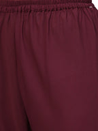 Ahalyaa Women Green & Burgundy Printed Kurta with Churidar & Dupatta