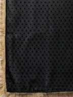 Ahalyaa Women Black & Beige Printed Kurta With Churidar & Dupatta