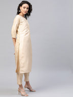 Ahalyaa Beautiful Poly Silk Kurta Pant With Dupatta Set