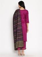 Ahalyaa Poly Silk Kurta Pant With Dupatta Set
