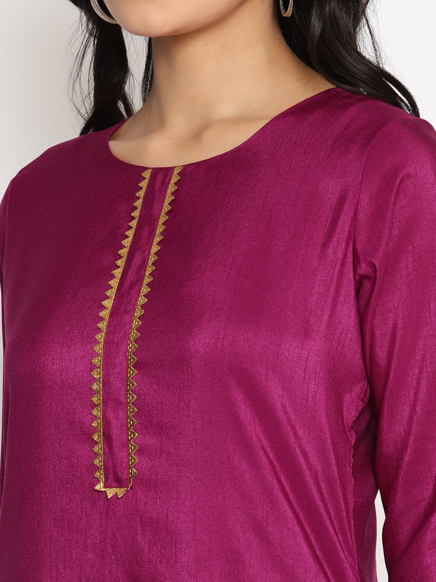 Ahalyaa Poly Silk Kurta Pant With Dupatta Set