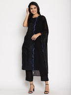 Ahalyaa Chanderi Kurta Pant With Dupatta Set