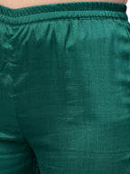 Ahalyaa Green Solid Kurta with Trousers & Dupatta