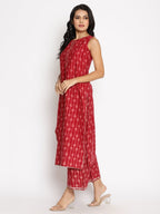 Ahalyaa Cotton Printed Kurta Plazzo With Dupatta Set