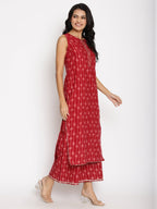 Ahalyaa Cotton Printed Kurta Plazzo With Dupatta Set