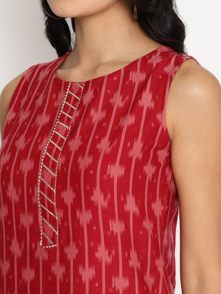 Ahalyaa Cotton Printed Kurta Plazzo With Dupatta Set