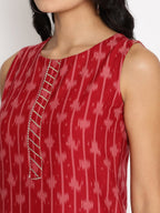 Ahalyaa Cotton Printed Kurta Plazzo With Dupatta Set