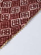 Ahalyaa Women Maroon & Off-White Printed Kurta with Palazzos & Dupatta - Distacart