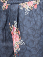 Ahalyaa Women Blue & Pink Printed Kurta with Palazzos & Dupatta