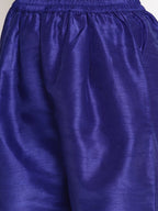 Ahalyaa Women Blue Solid Kurta With Palazzos & Dupatta