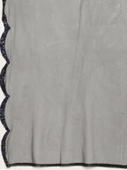 Ahalyaa Women Blue Solid Kurta With Palazzos & Dupatta