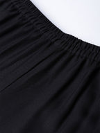 Ahalyaa Solid Black Kurta with Sharara Set