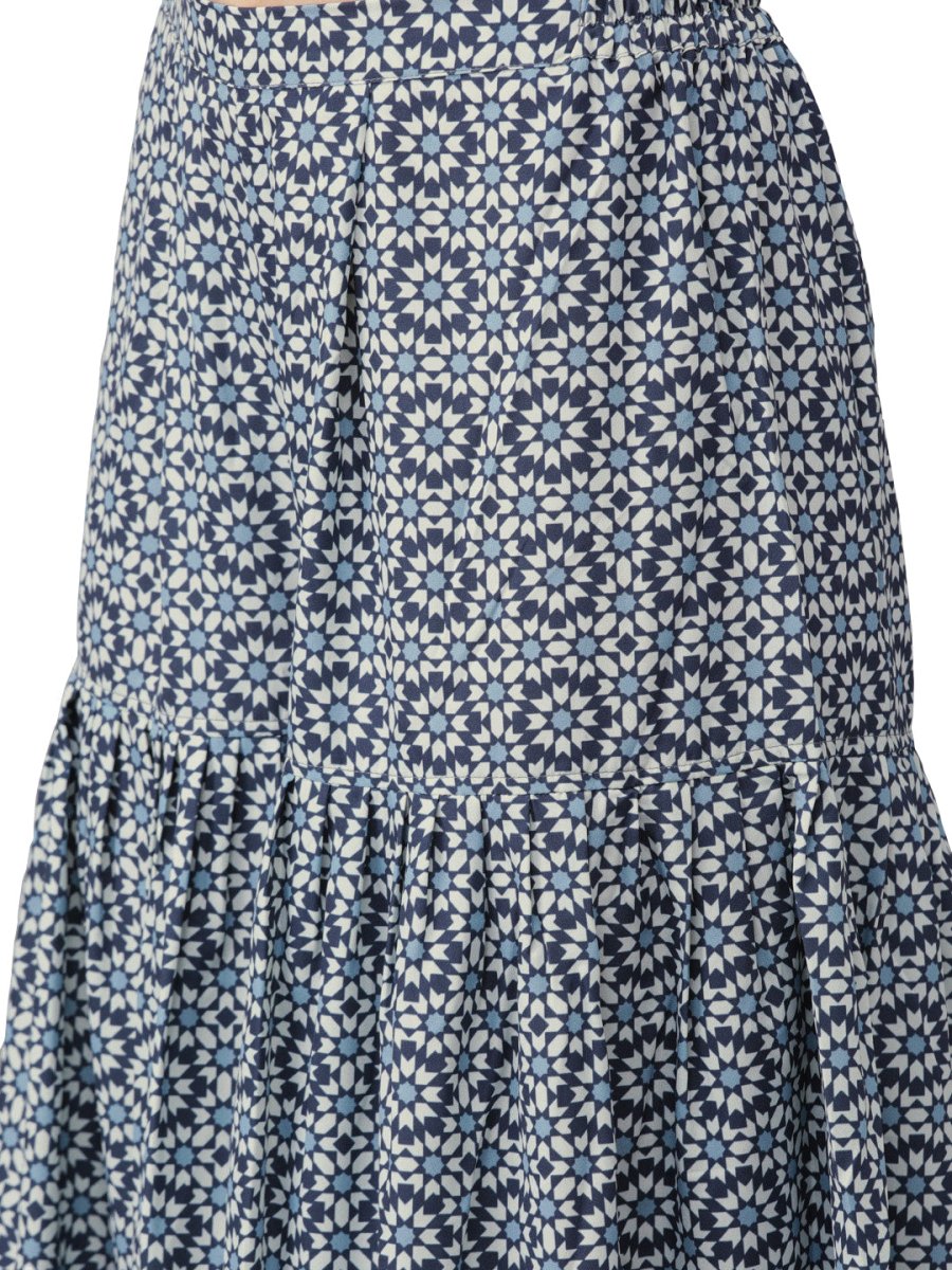 Ahalyaa Women Printed Blue Kurta Set