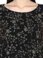 Ahalyaa Women Black Printed Anarkali Beautiful Kurta