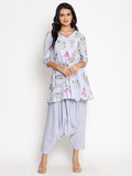 Ahalyaa Beautiful Crepe Printed Top With Harem Pant - Distacart