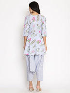 Ahalyaa Beautiful Crepe Printed Top With Harem Pant - Distacart