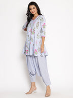 Ahalyaa Beautiful Crepe Printed Top With Harem Pant - Distacart