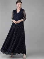 Ahalyaa Women Printed Maxi Dress - Distacart