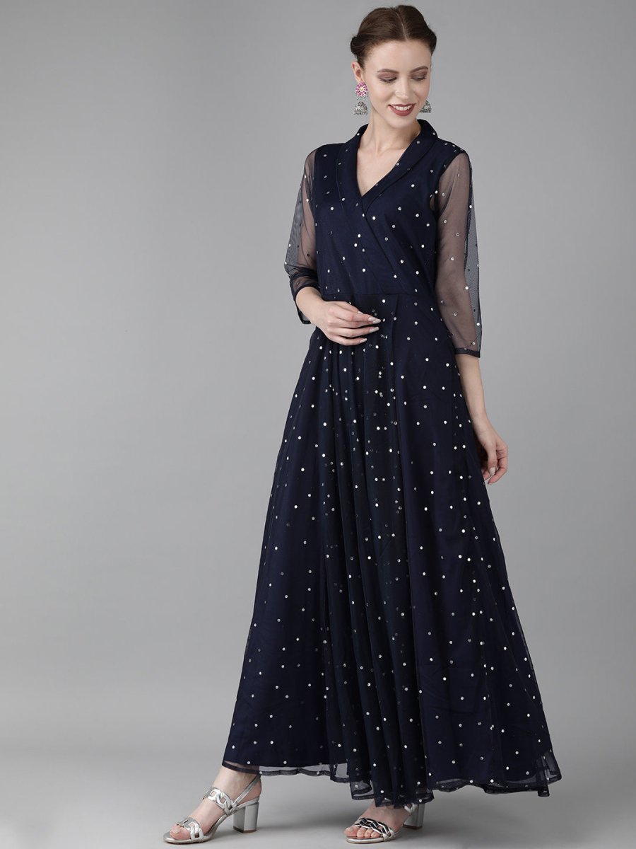 Ahalyaa Women Printed Maxi Dress - Distacart